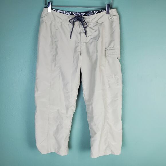 The North Face Women's Beige Hiking Camping Cropped Pants Size 6 - Picture 1 of 8